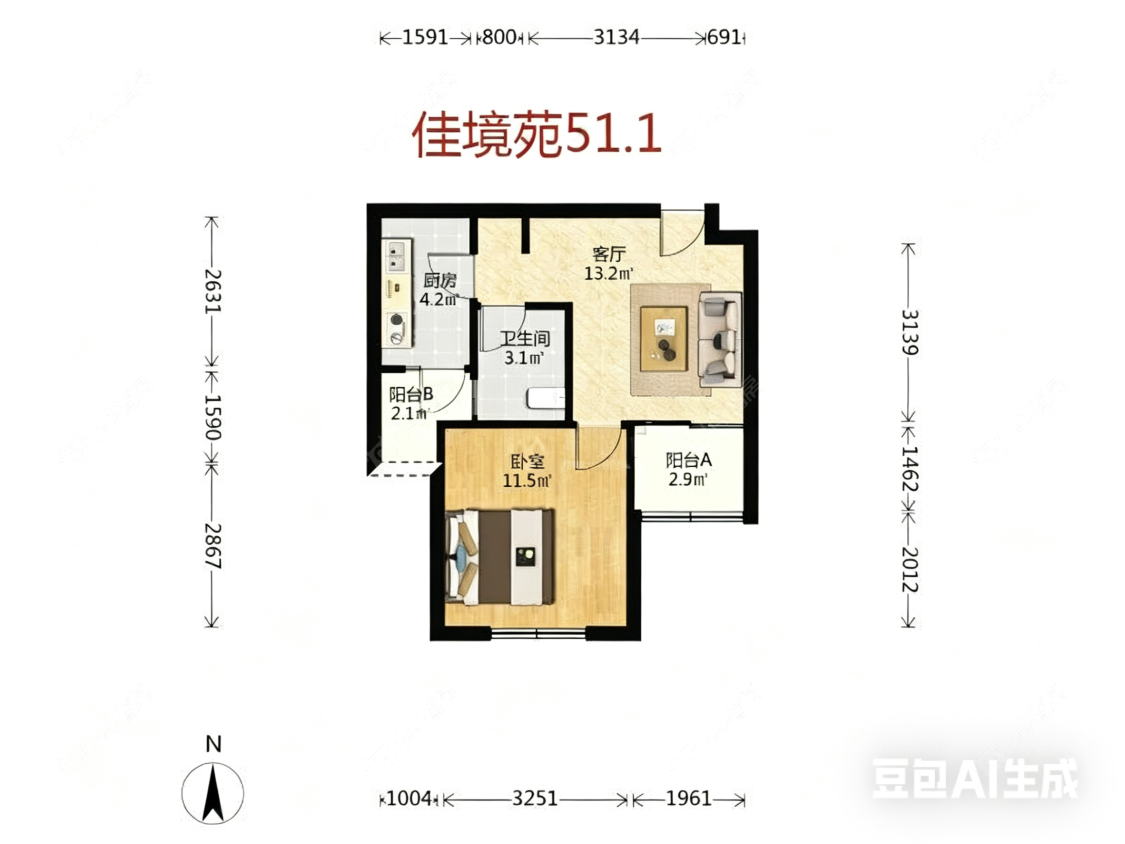 上海佳境苑在售二手房源户型图_小牛看房