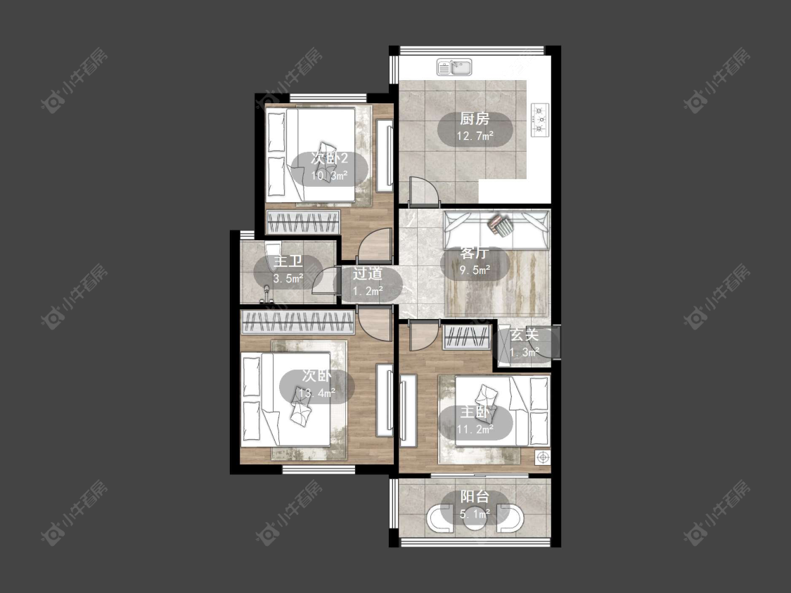 上海龙阳花苑在售二手房源户型图_小牛看房