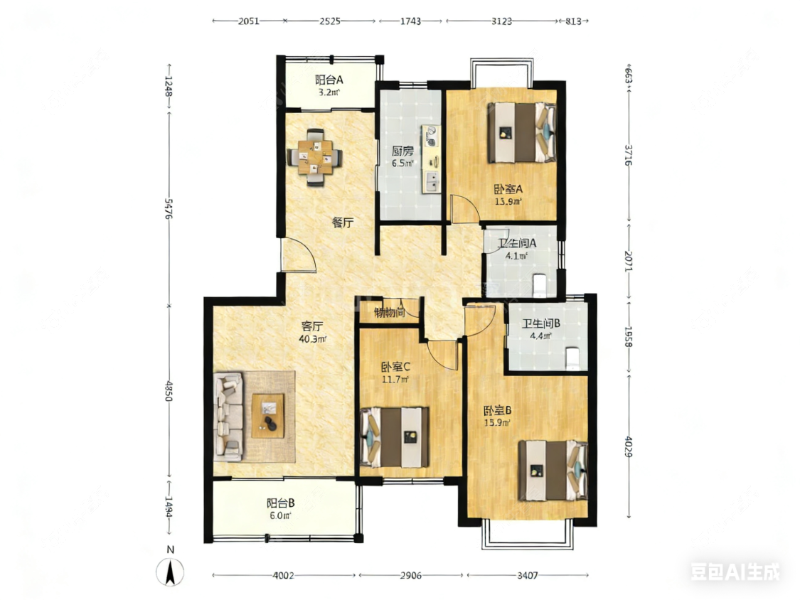 上海滨江雅苑在售二手房源户型图_小牛看房