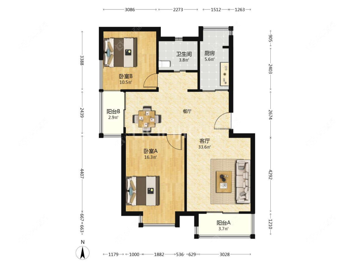 上海铂金华府在售二手房源户型图_小牛看房