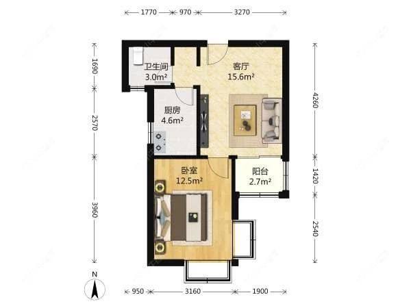 上海万科金色城品在租房源户型图_小牛看房