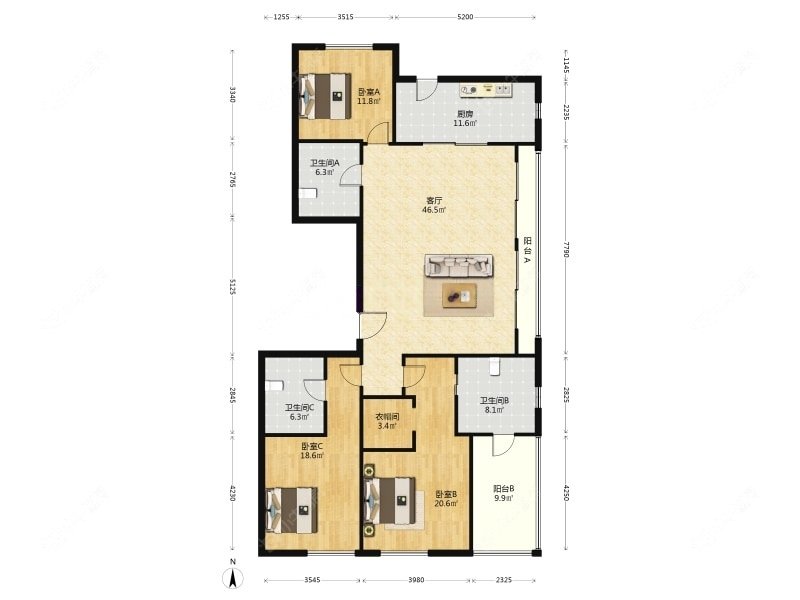 上海九龙仓玺园在售二手房源户型图_小牛看房