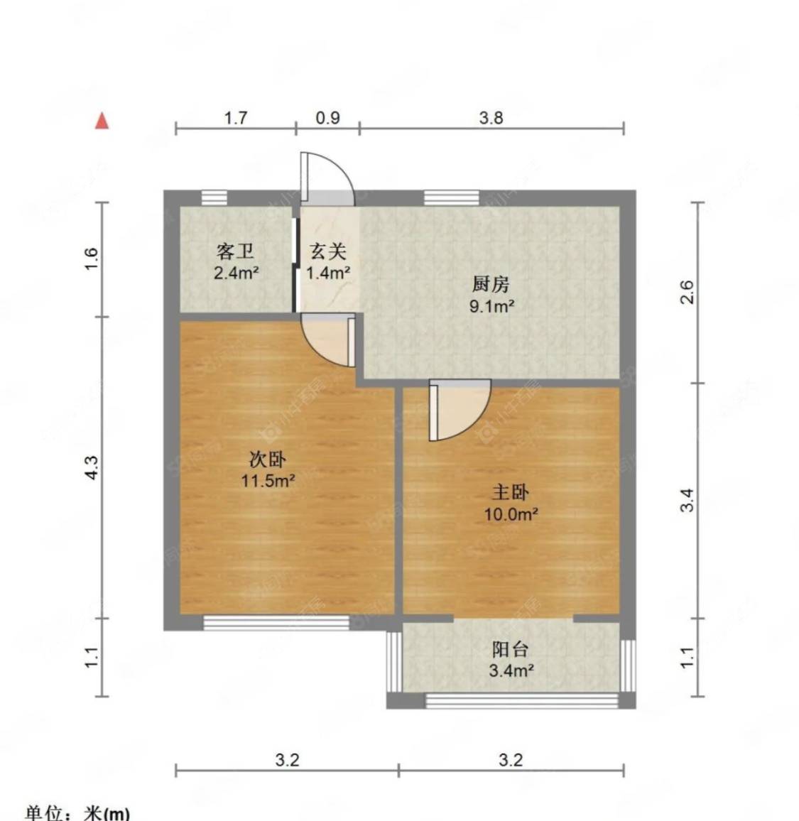 上海复旦第二宿舍在售二手房源户型图_小牛看房