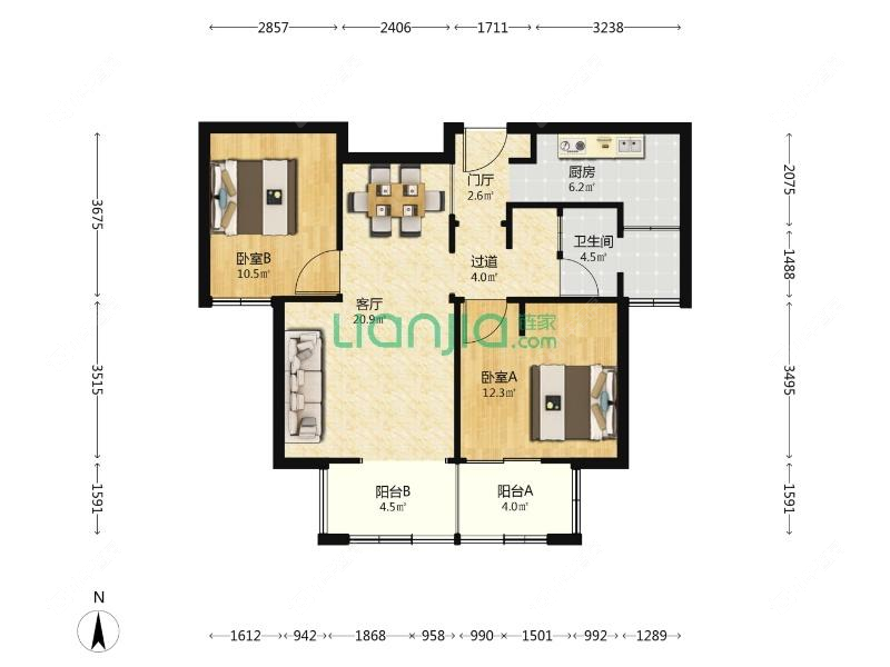 上海锦绣华都在售二手房源户型图_小牛看房