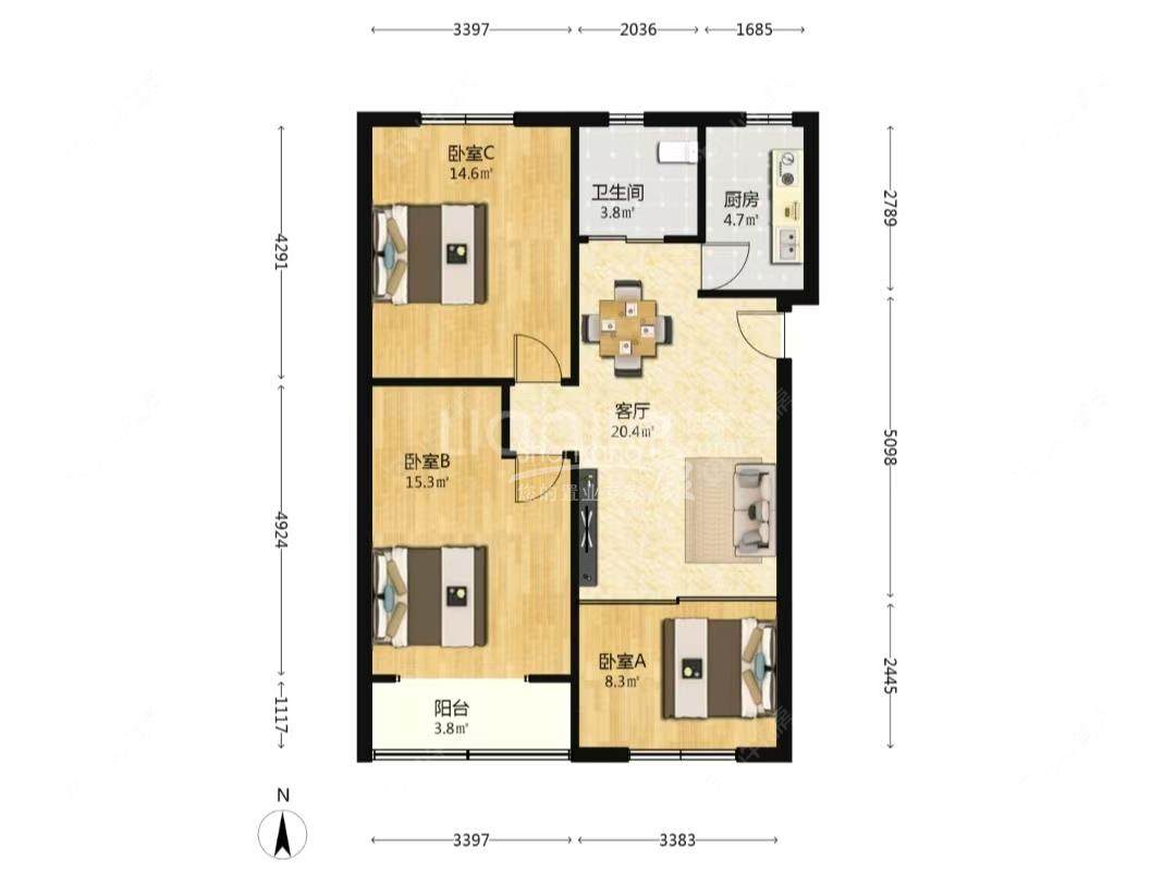 上海金顺小区在售二手房源户型图_小牛看房