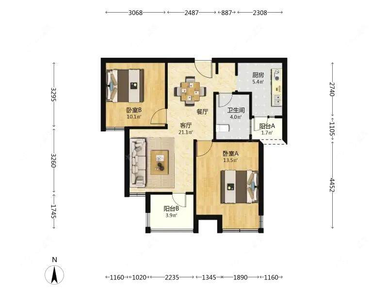 上海馨佳园十二街坊在售二手房源户型图_小牛看房