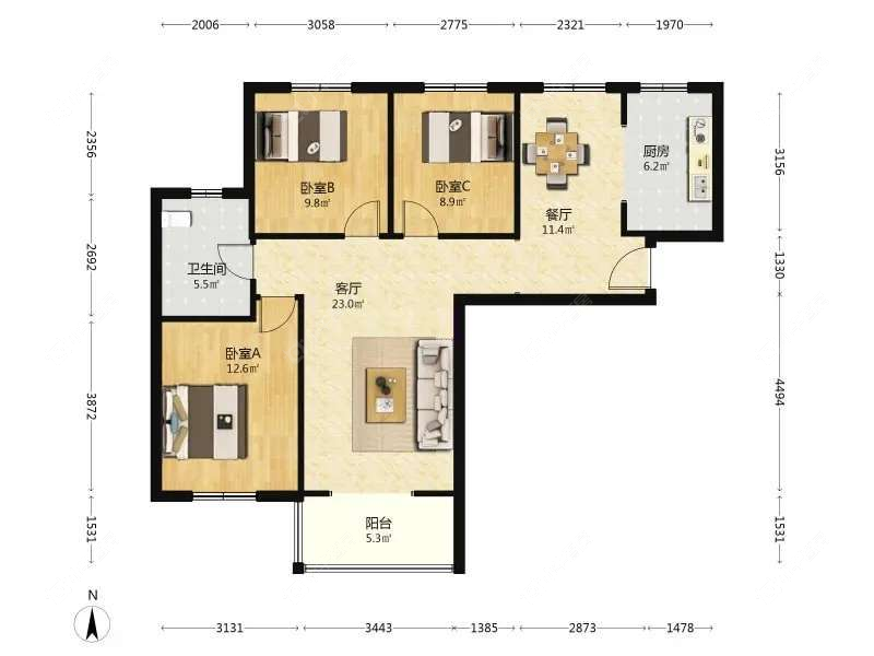 上海宝沁苑在售二手房源户型图_小牛看房