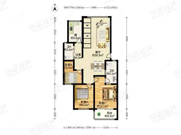 上海天馨花园在售二手房源户型图_小牛看房