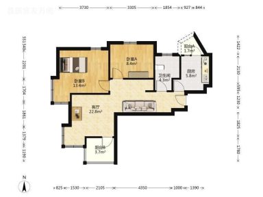 上海馨佳园六街坊2室1厅1卫在售二手房房源图片