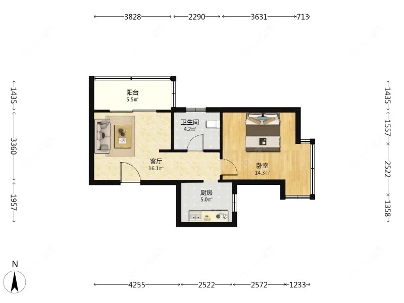 上海菊泉新城爱建顾园西区在售二手房源户型图_小牛看房