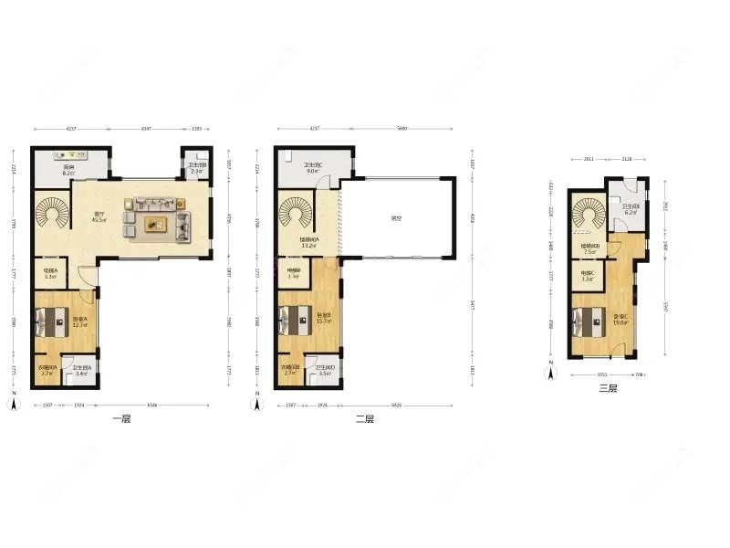 上海信达泰禾上海院子别墅区在售二手房源户型图_小牛看房