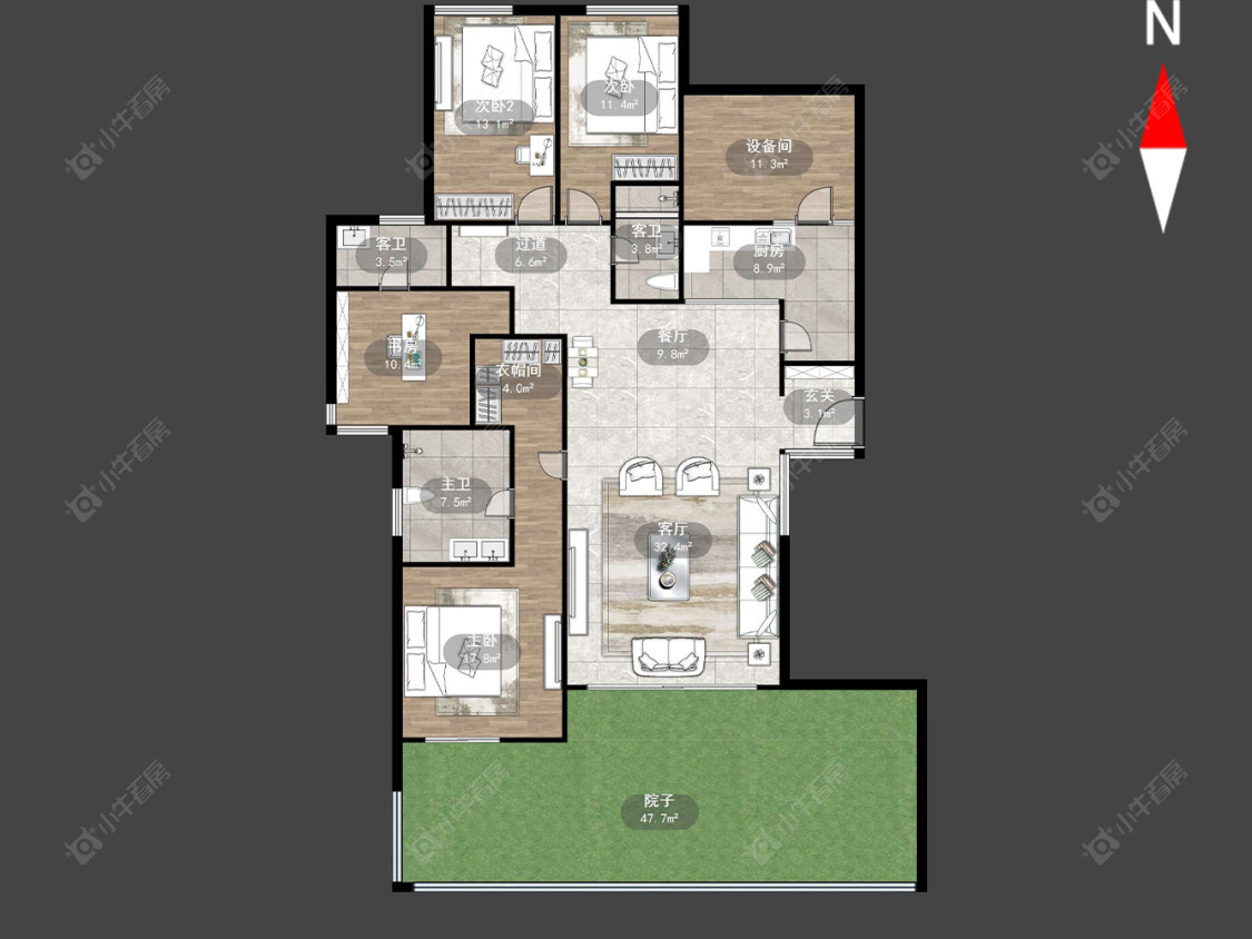 上海凯德林茵湖畔西区在售二手房源户型图_小牛看房