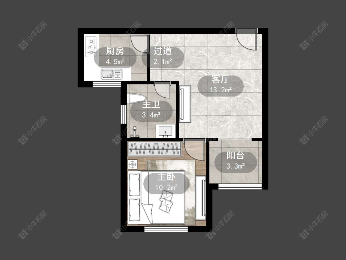上海练祁佳城阳光嘉苑450弄在租房源户型图_小牛看房