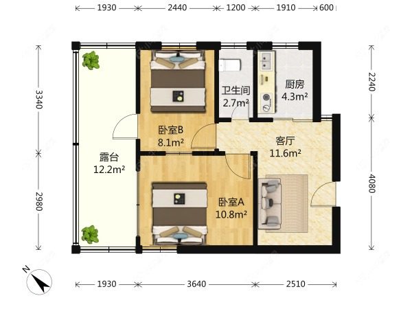 上海齐河三小区在售二手房源户型图_小牛看房