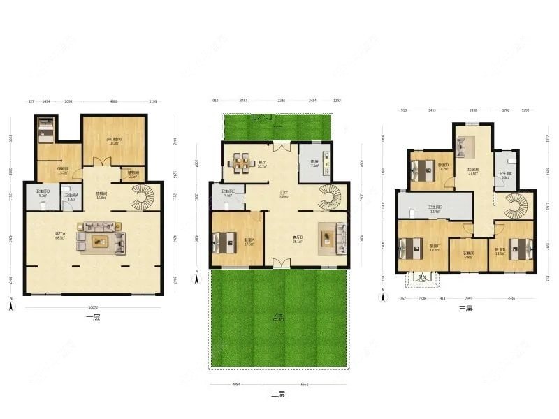 上海银亿领墅在售二手房源户型图_小牛看房