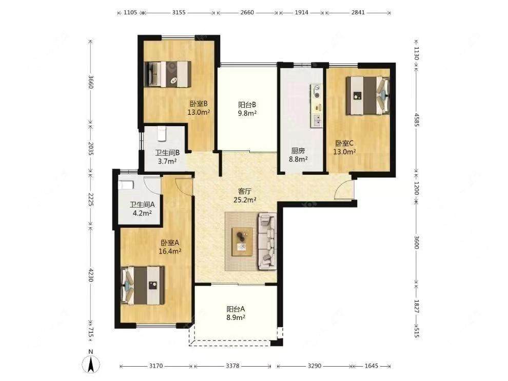 上海保利叶上海三期在售二手房源户型图_小牛看房