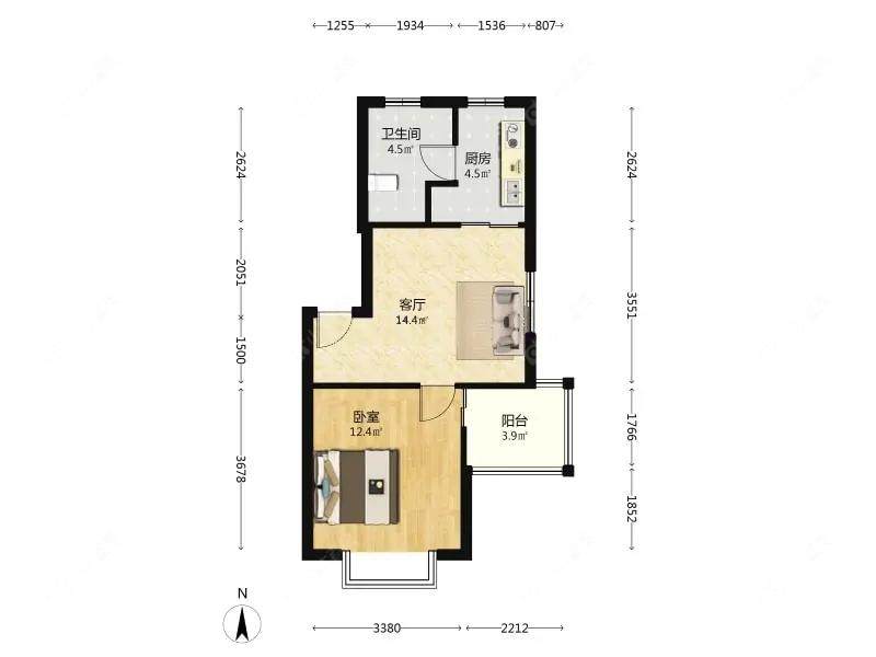 上海古北菊翔苑南区在售二手房源户型图_小牛看房