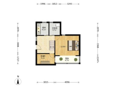 上海由由三村2室1厅1卫在售二手房房源图片