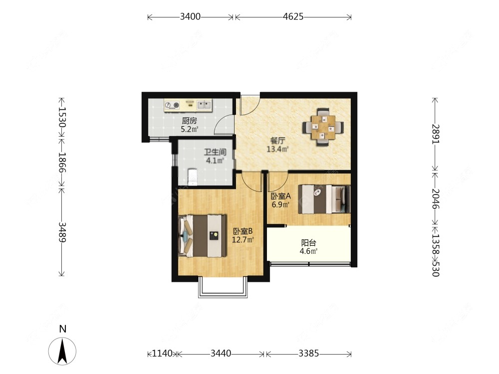 上海齐锦苑在租房源户型图_小牛看房