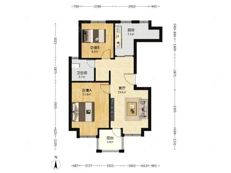 上海馨佳园六街坊在售二手房源户型图_小牛看房