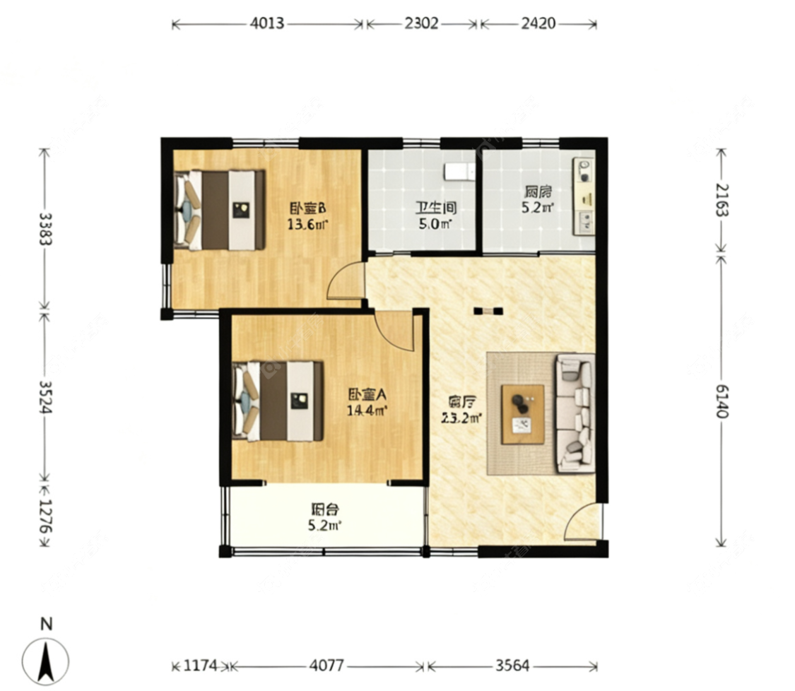 上海孙桥花苑在售二手房源户型图_小牛看房