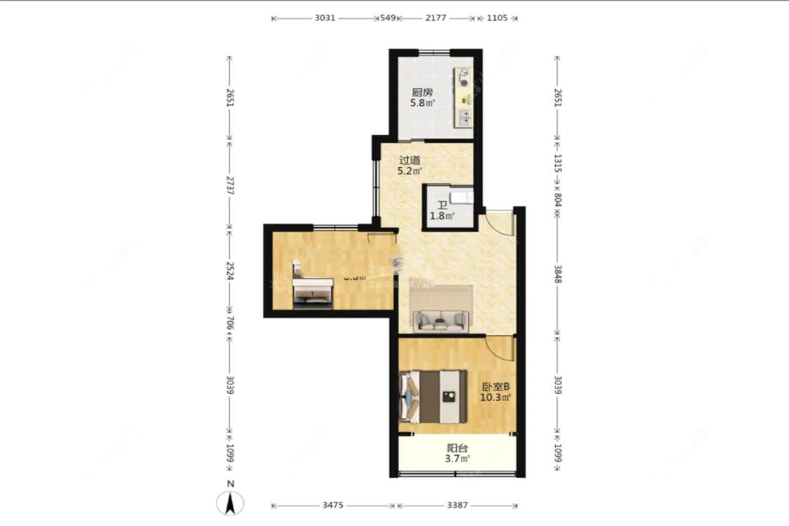 上海北中路280弄在售二手房源户型图_小牛看房