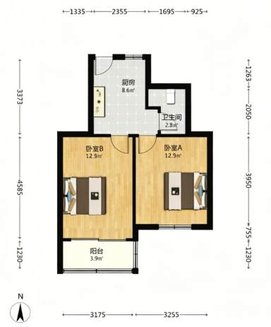 上海西河滨路116弄2室1厅1卫在售二手房房源图片