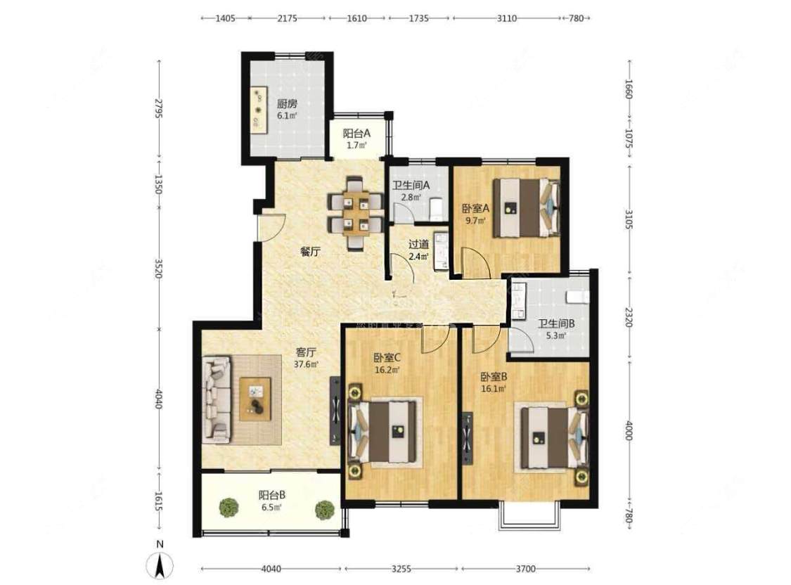 上海文化馨苑在售二手房源户型图_小牛看房