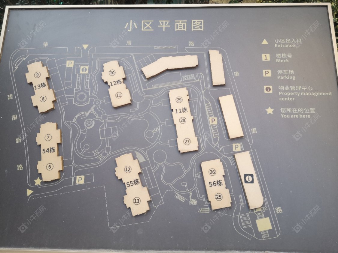 上海中海建国里在售二手房源摆位图_小牛看房