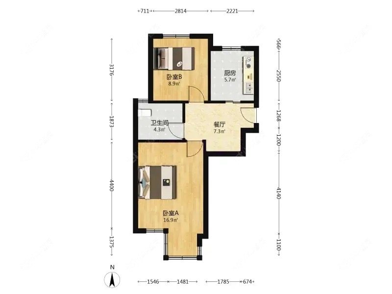 上海海尚菊苑南区在售二手房源户型图_小牛看房
