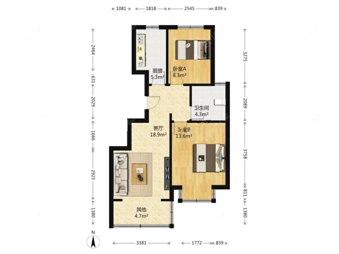 上海采菊苑在售二手房源户型图_小牛看房