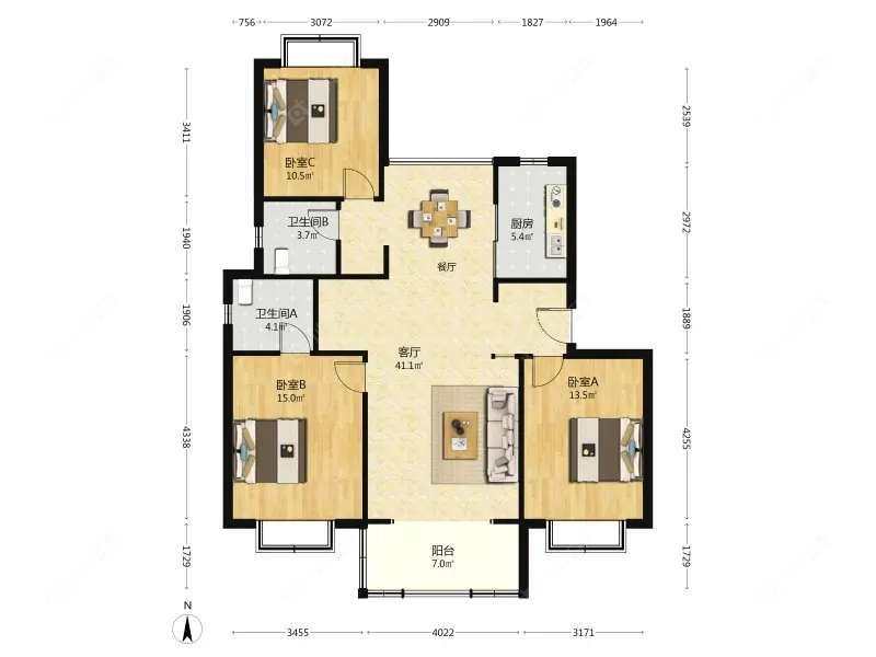 上海好日子大家园D区在售二手房源户型图_小牛看房