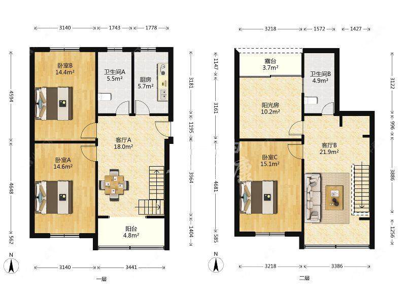 上海通宇加东花园在售二手房源户型图_小牛看房