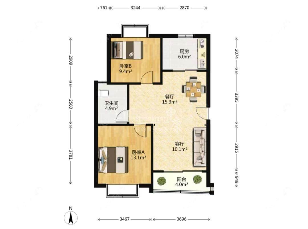 上海文化馨苑在售二手房源户型图_小牛看房