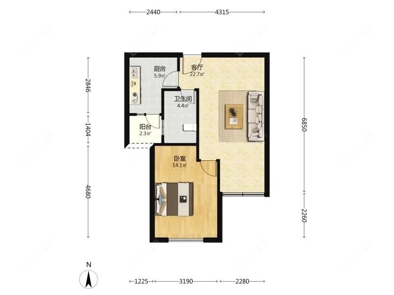 上海宝沁苑在售二手房源户型图_小牛看房