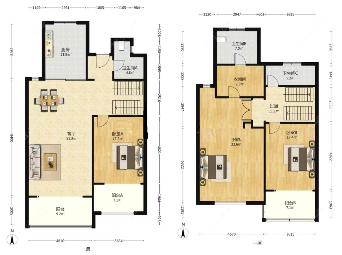 上海美兰湖岭域在售二手房源户型图_小牛看房