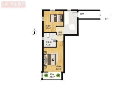 上海川北居民区2室1厅1卫在售二手房房源图片