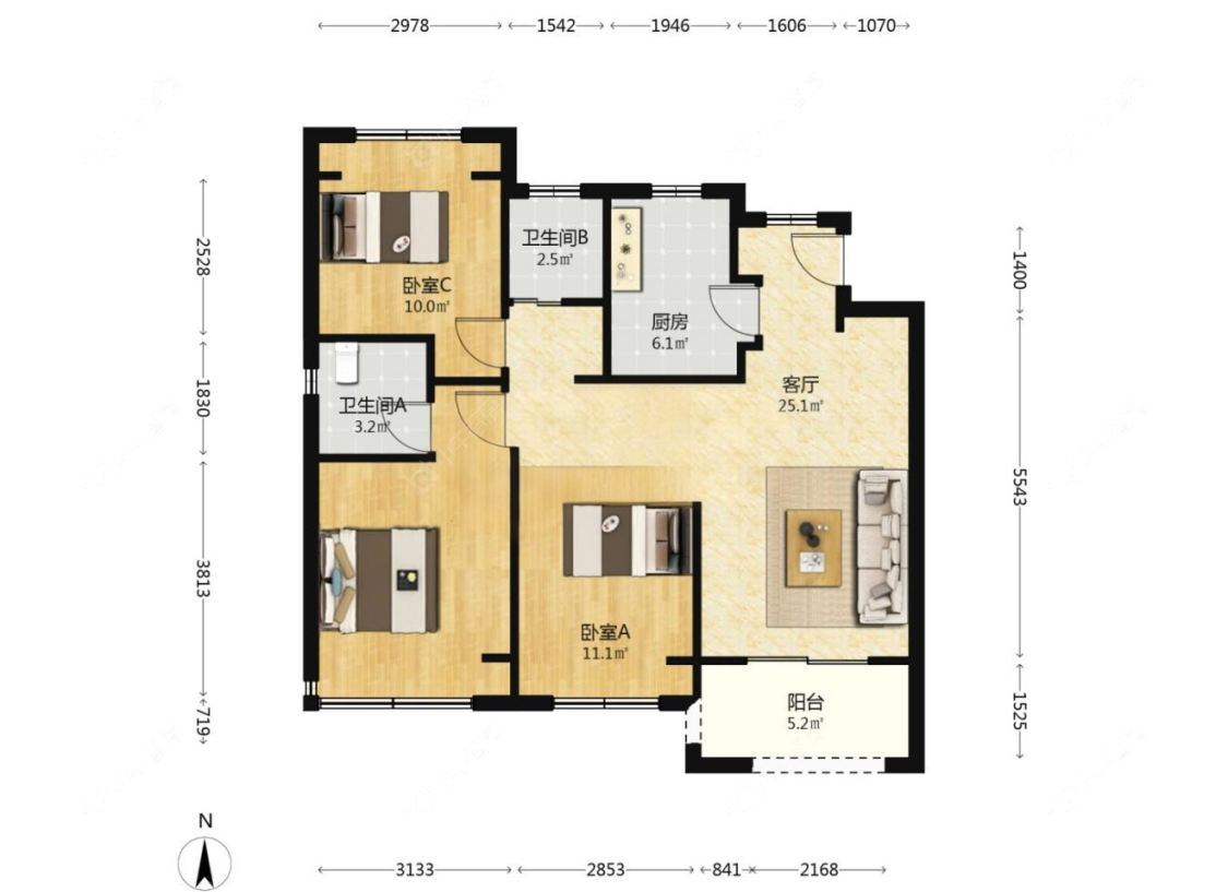 上海上实海上菁英一期在售二手房源户型图_小牛看房