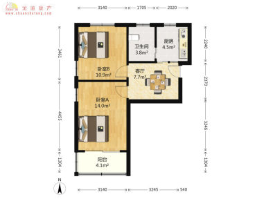 上海城西小区2室1厅1卫在售二手房房源图片