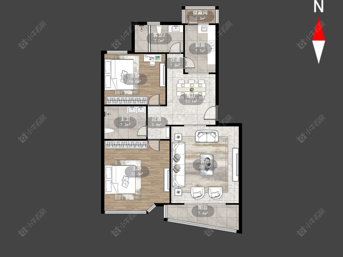 上海岭南苑在售二手房源户型图_小牛看房