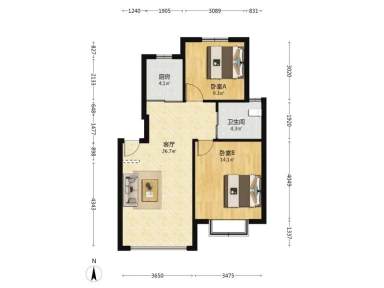 上海古北菊翔苑北区2室2厅1卫在售二手房房源图片