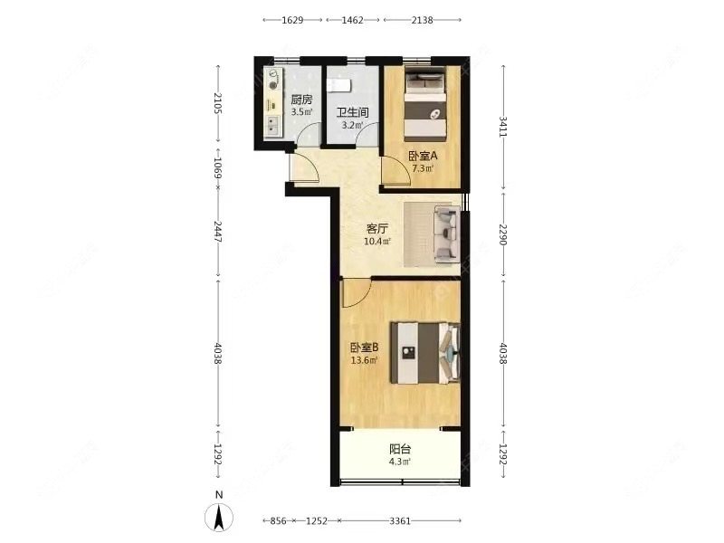上海漕溪二村在售二手房源户型图_小牛看房