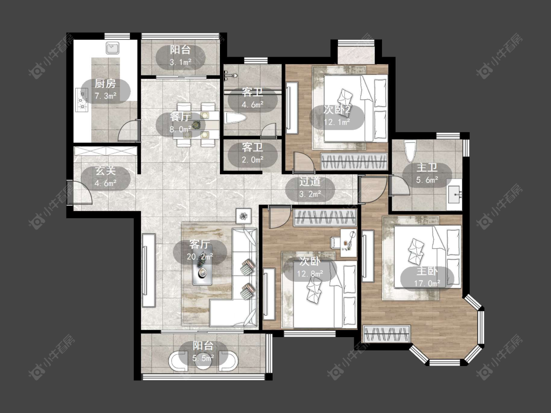 上海东方城市花园二期在售二手房源户型图_小牛看房