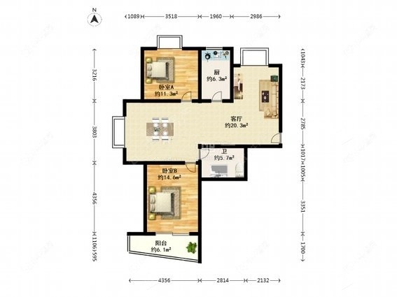 上海承安翡翠公馆在售二手房源户型图_小牛看房