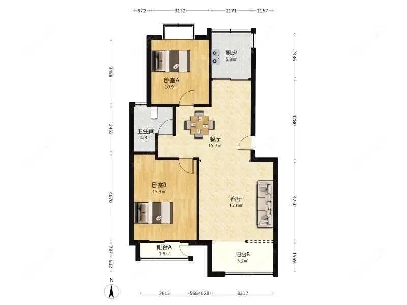 上海四季绿城在售二手房源户型图_小牛看房