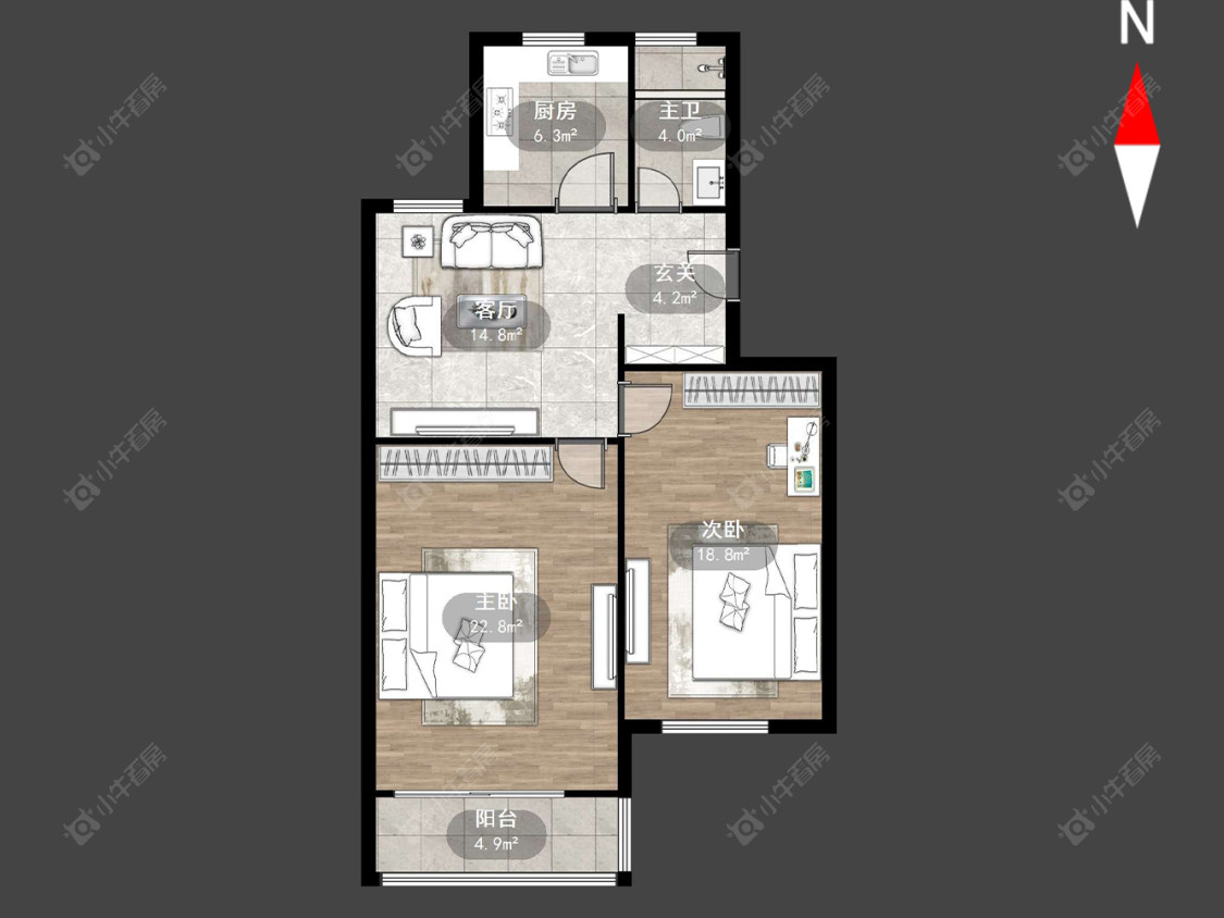 上海凌兆一村在售二手房源户型图_小牛看房