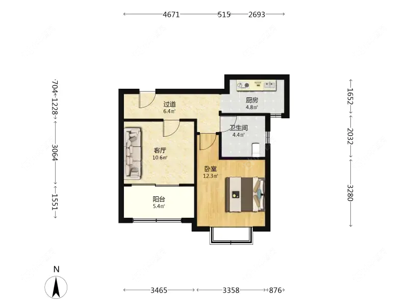 上海采菊苑在售二手房源户型图_小牛看房