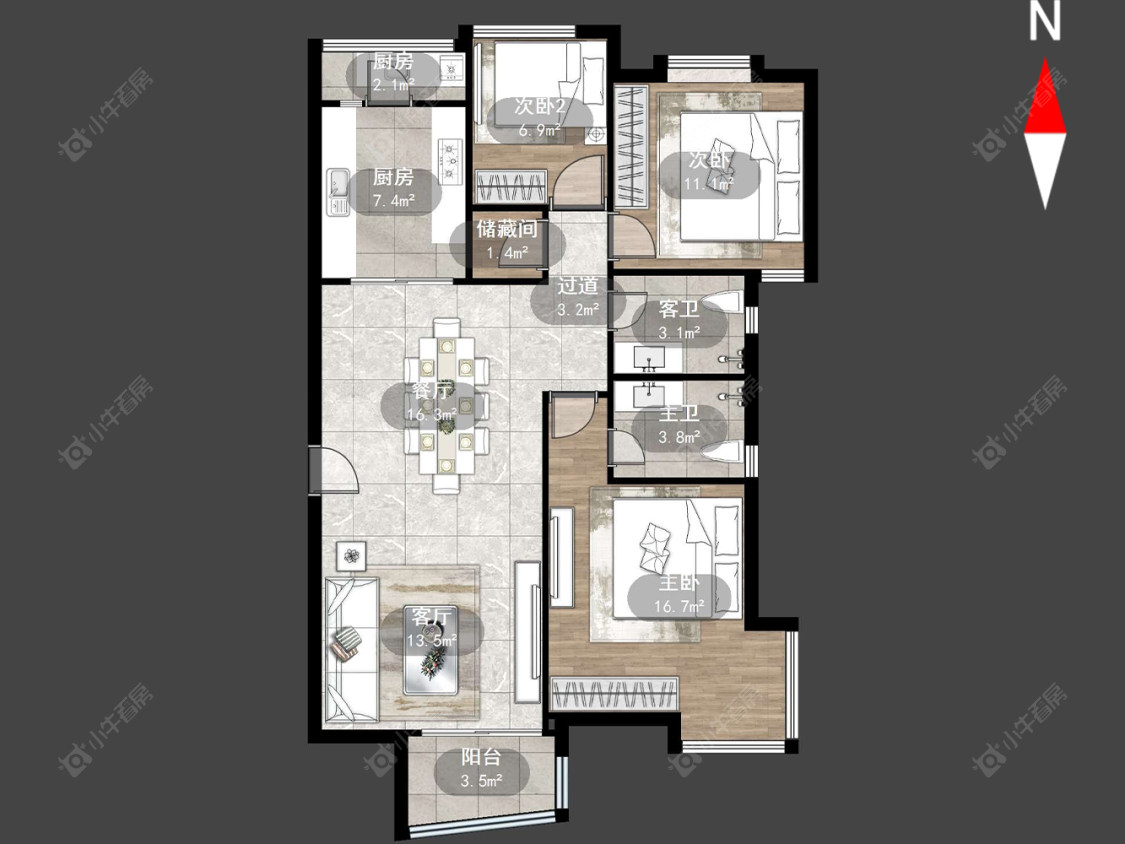 上海江临天下在租房源户型图_小牛看房