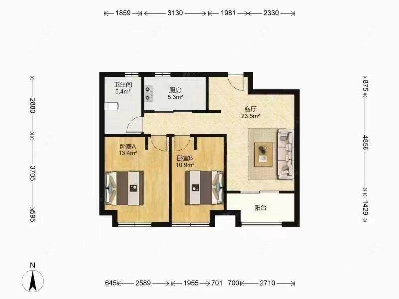 上海万业紫辰苑在租房源户型图_小牛看房