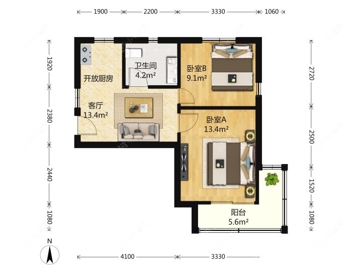 上海恒大小区在租房源户型图_小牛看房